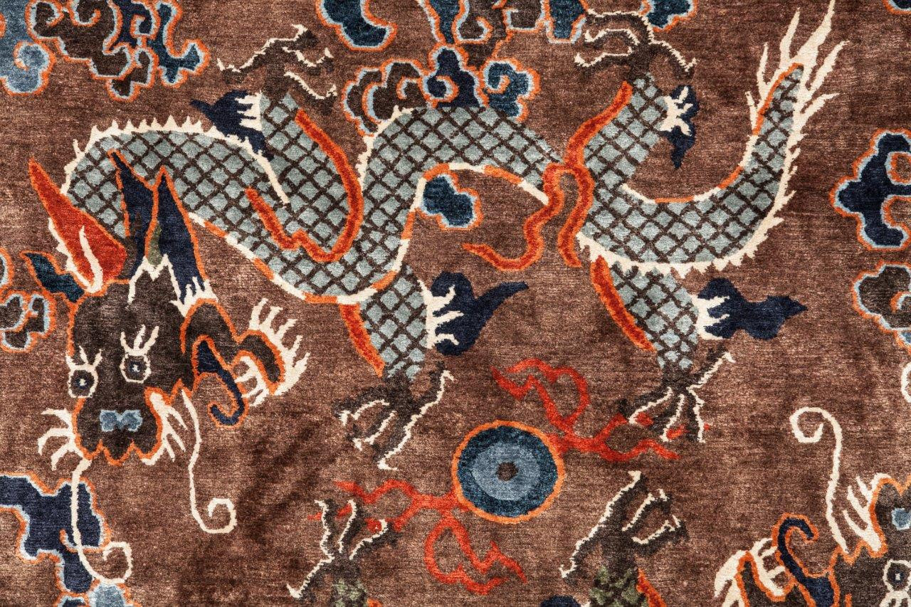 Dragon Brown 8x10 Silk