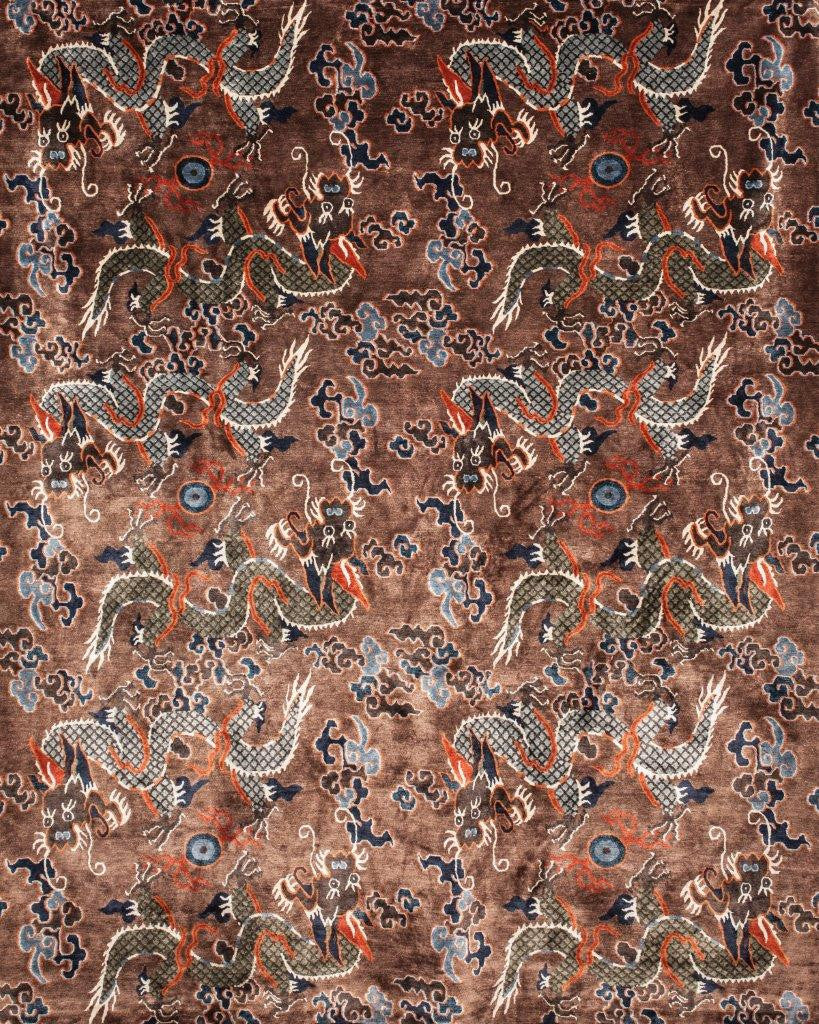 Dragon Brown 8x10 Silk
