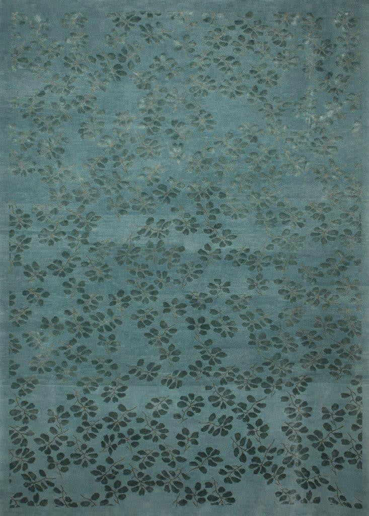 Pema Leaves 9X12 Wool/Silk