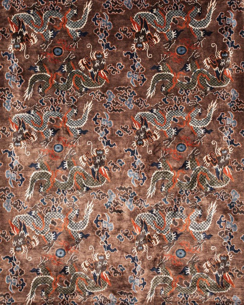 Dragon Brown 8x10 Silk