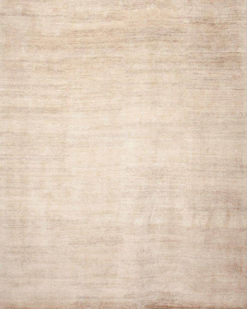 Plain Beige 8x10 Wool/Silk