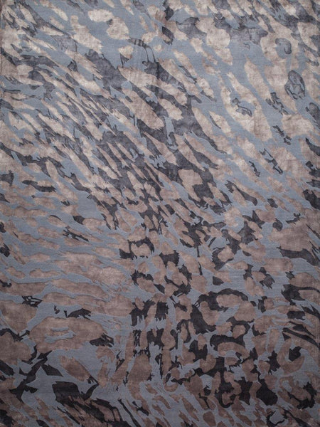 Abstract Leopard 9X12 Wool/Silk