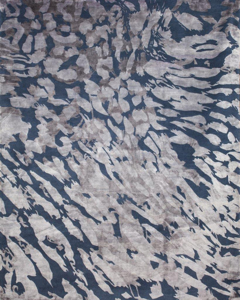Abstract Leopard 8x10 Wool/Silk